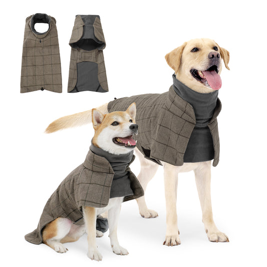 Dog British Style Check Suit