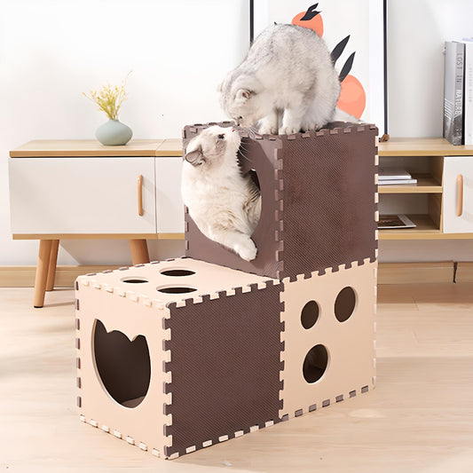 Cat Puzzle Tunnel Play Mat
