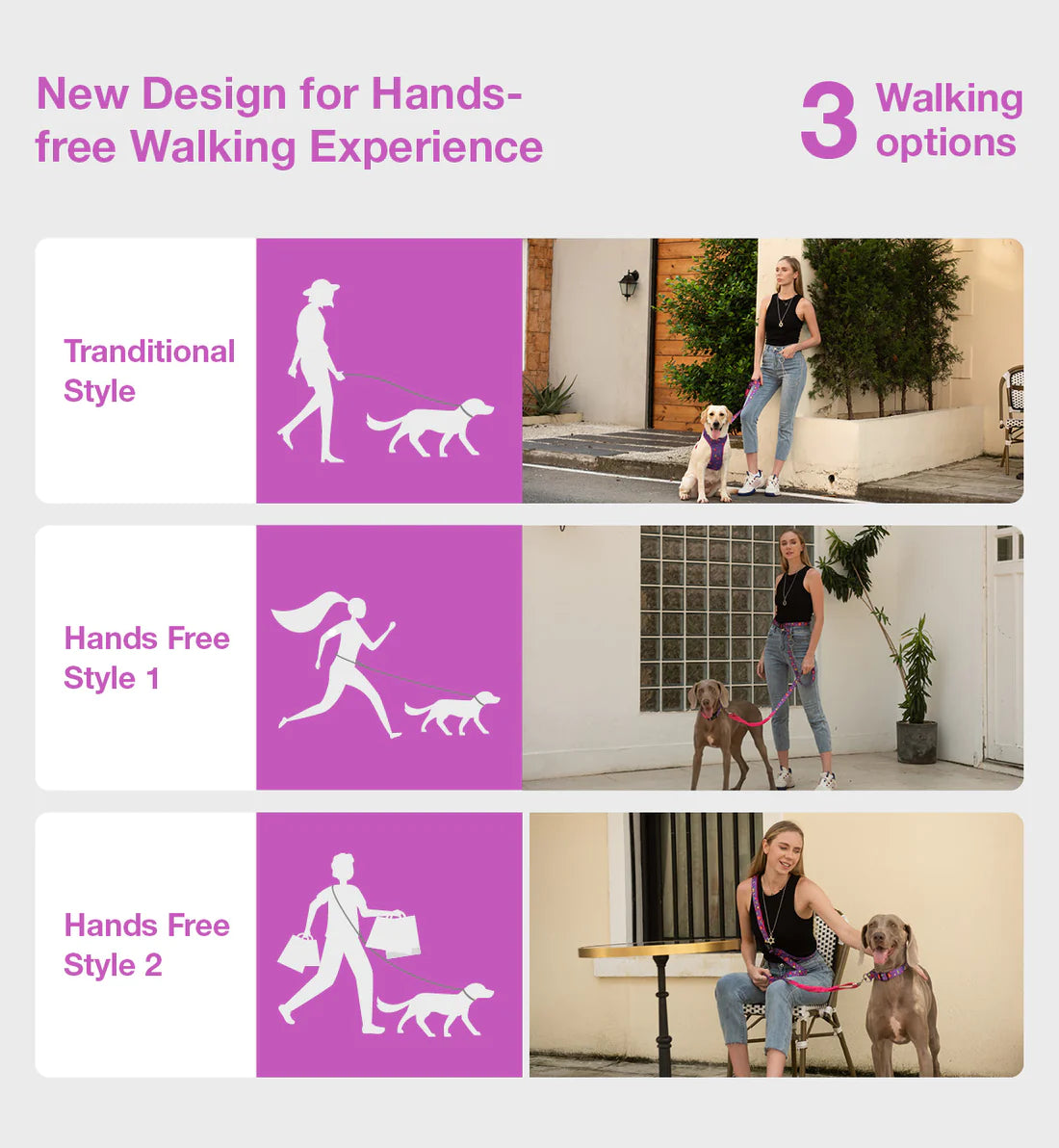 Hands-free Leash V Series - Sunset Hill