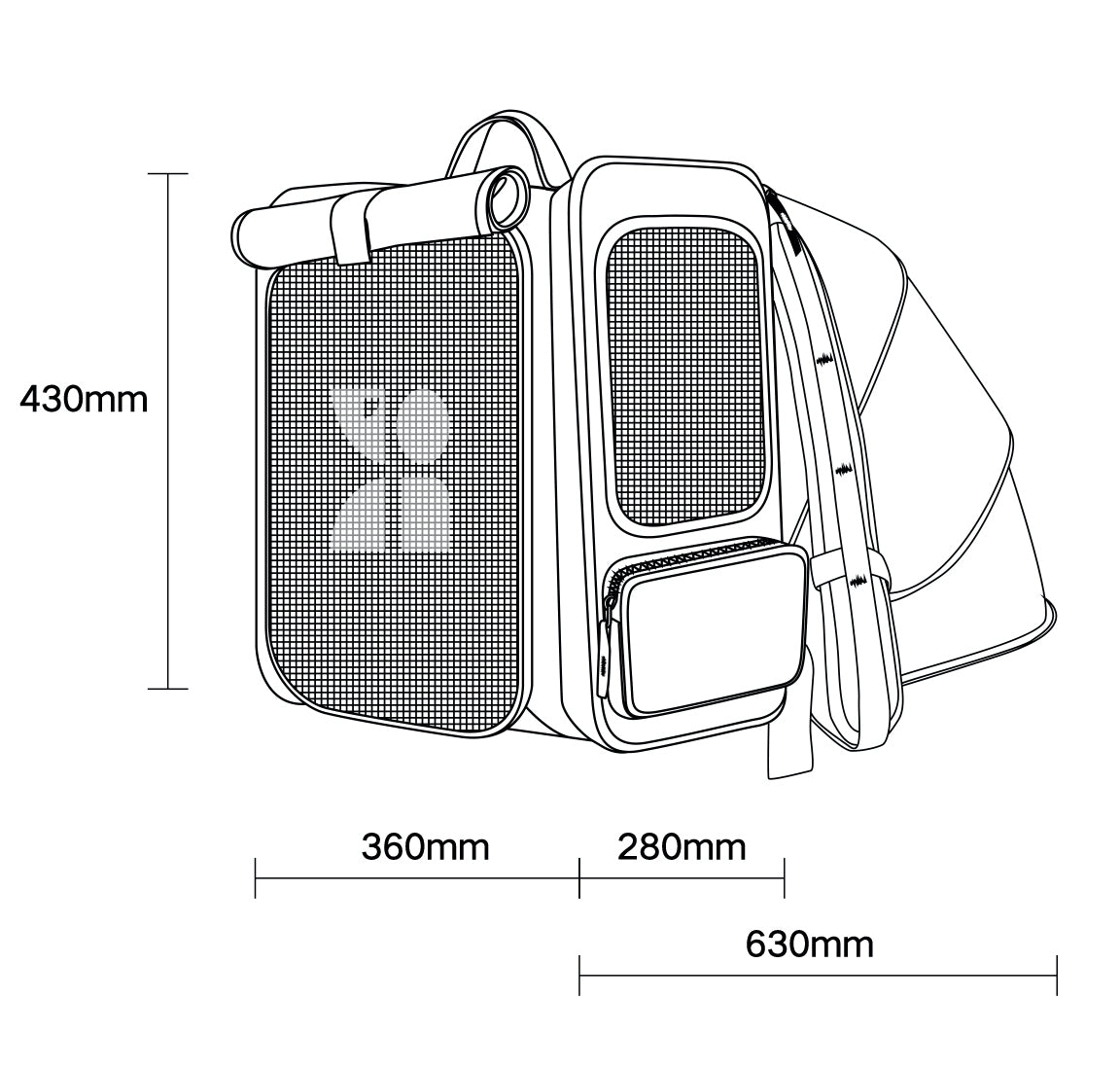 Expandable Pet Backpack